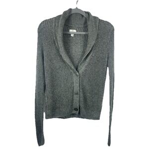 American Eagle Chunky Knit Gray Cardigan S Grandpa Core Coastal Granny Minimalis